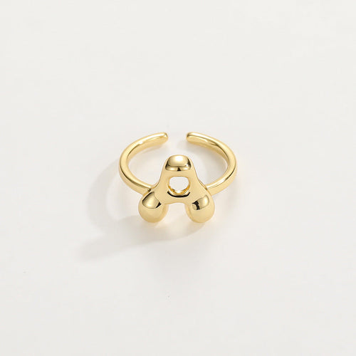 BowLift | Cute Bubble Letter Initial Ring
