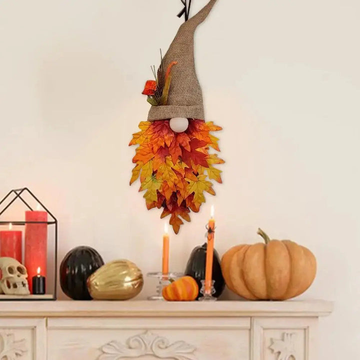 BowLift | MapleCharm Dwarf Door Hanger – Rustic Wooden Fairy Tale Decoration for Entrance & Garden