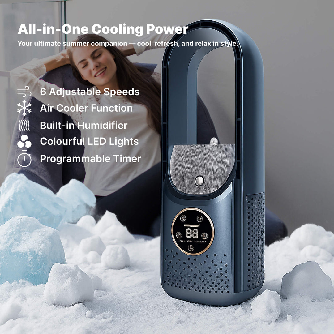 BowLift | Bladeless Portable Air Conditioner | Ultra-Quiet, Ergonomic Design & Ideal for Home and Office Use