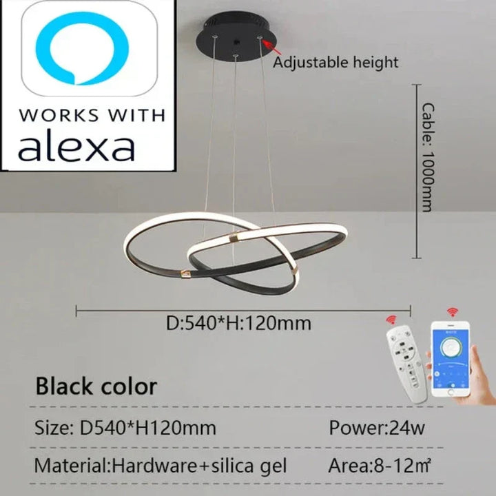 LightMaster Smart LED Pendant Light - Easy Installation and Secure Attachment | Bowlift
