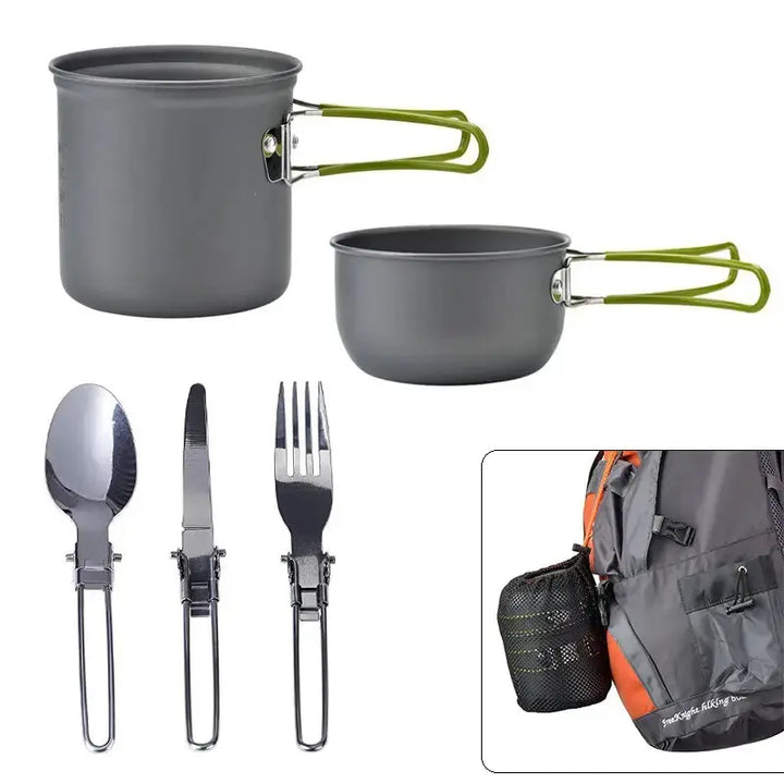 TrekChef - Complete Camping Kookset met Bestek Bowlift