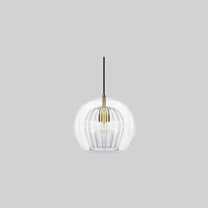 BowLift | ShineSphere - Amber Pendant Light with Radiant Elegance