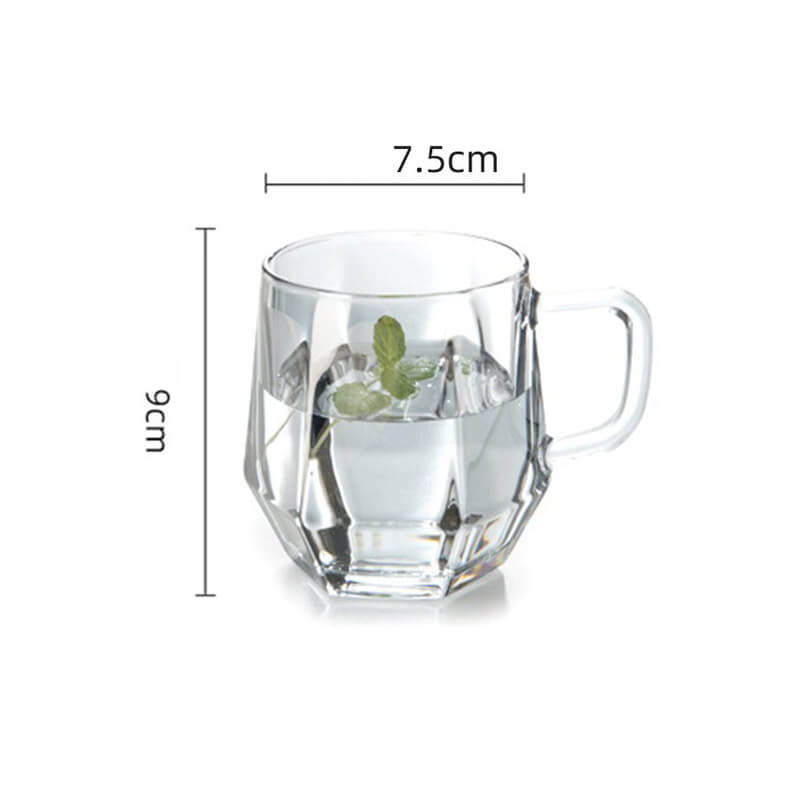 BowLift | Amber hexagonal Glass Cups