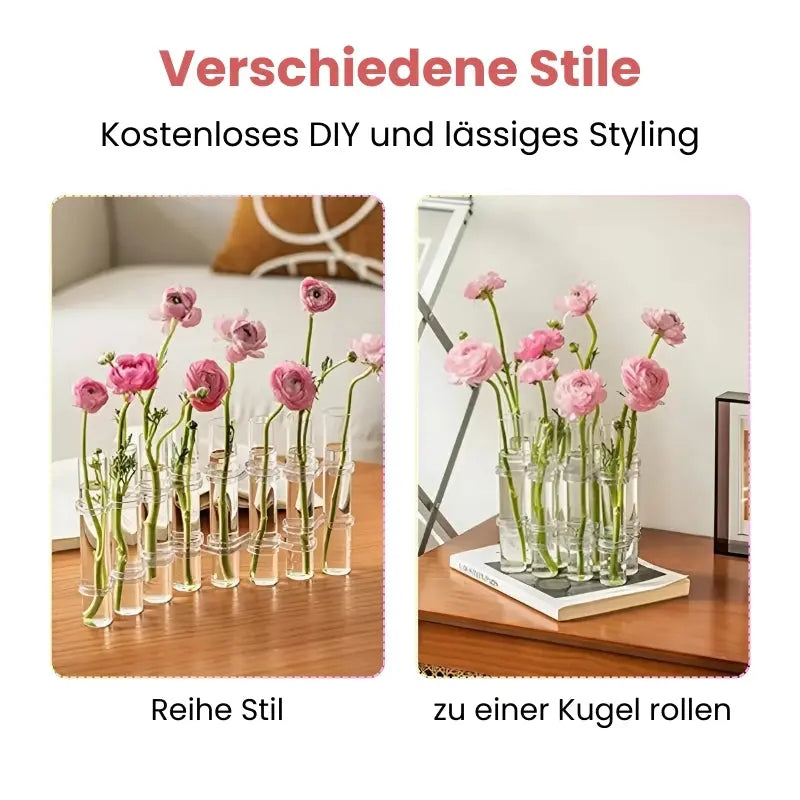 BowLift | Customizable Glass Flower Vase with Hinge – elegant & versatile