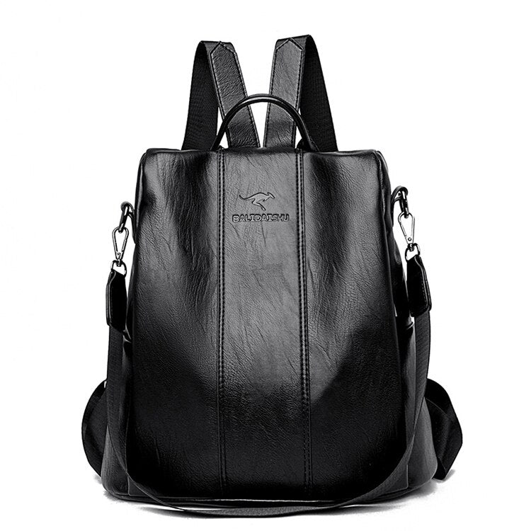 BowLift | Theft-Proof Leather Backpack for Women in Vintage Style