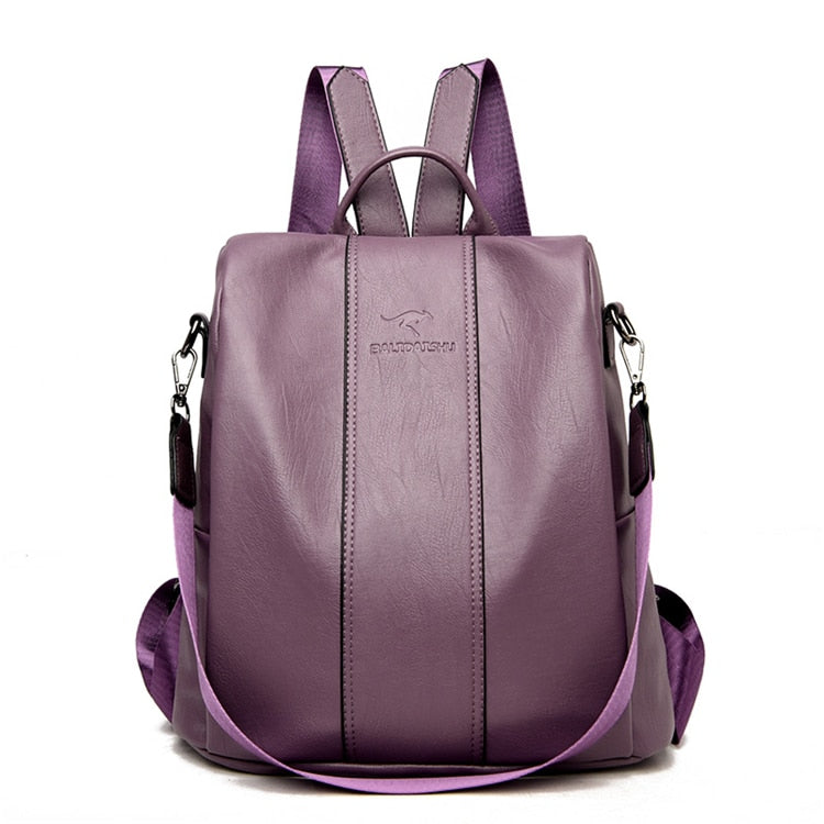 BowLift | Theft-Proof Leather Backpack for Women in Vintage Style