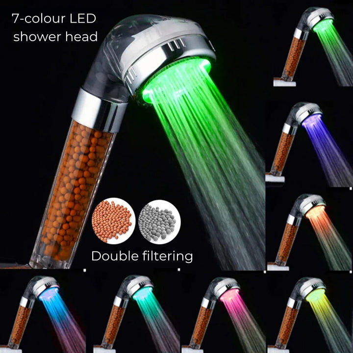 AquaBoost | High‑Pressure Handheld Shower Head – Pressure‑Boost Spray – Low‑Pressure Bowlift