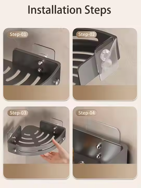 BowLift | AquaLock Shower Shelf | Shower Tray No Drilling Transparent