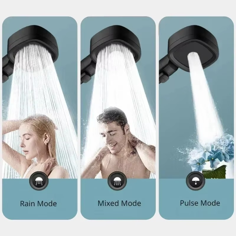 BowLift | AquaPulse | High-Pressure Shower Head with Adjustable Spray Modes