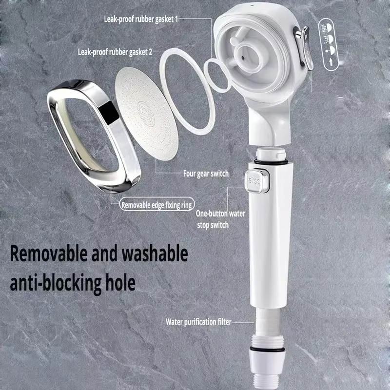 BowLift | AquaPulse | High-Pressure Shower Head with Adjustable Spray Modes