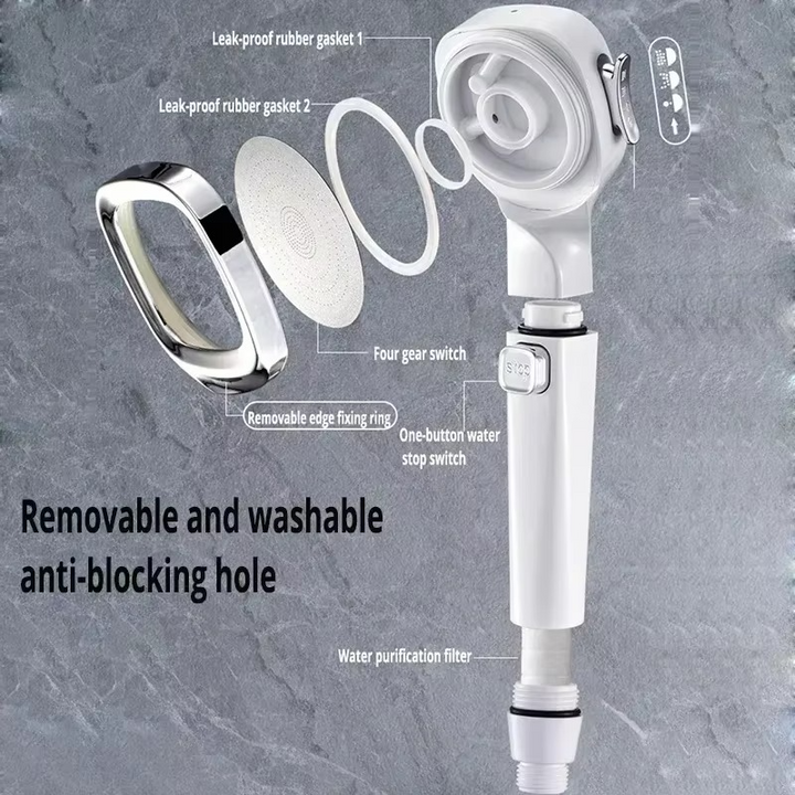 BowLift | AquaPulse | High-Pressure Shower Head with Adjustable Spray Modes