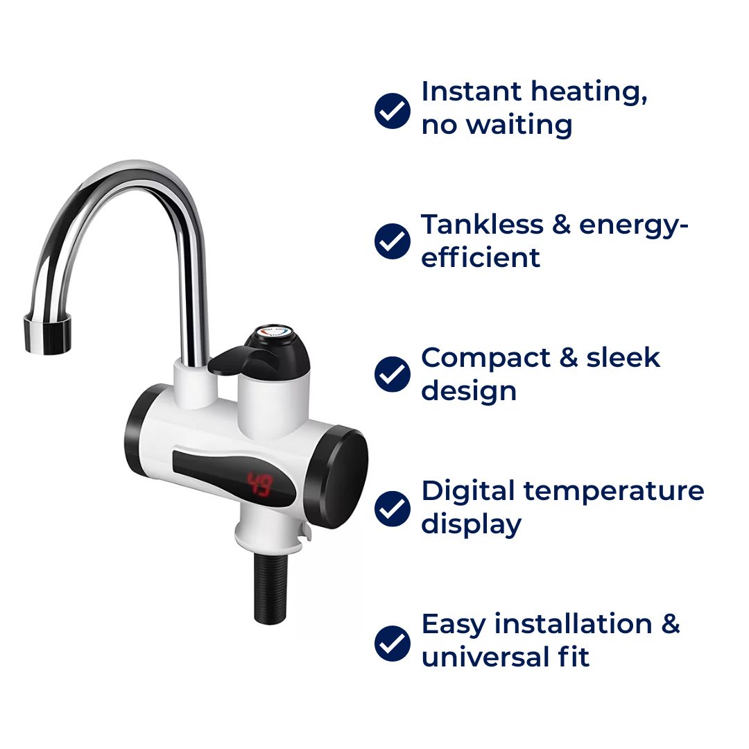 AquaSwift | Instant Hot Water Tap – Tankless Design – Compact Energy-Efficient Unit – Ideal for Kitchens & Bathrooms Bowlift