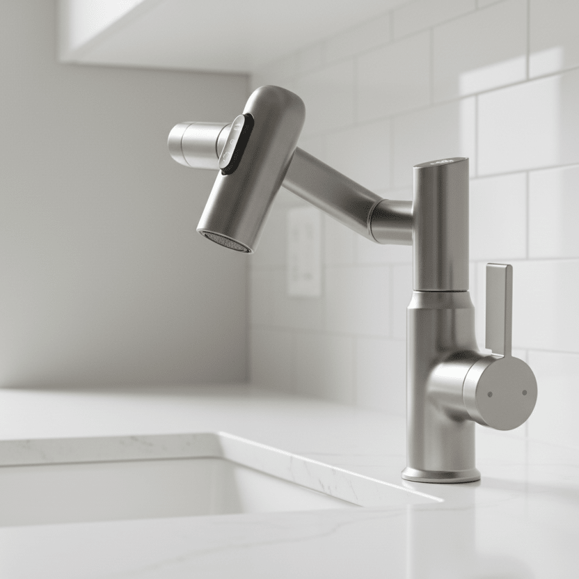 LUSTRAFLOW 360° faucet with LED temperature display | Bowlift