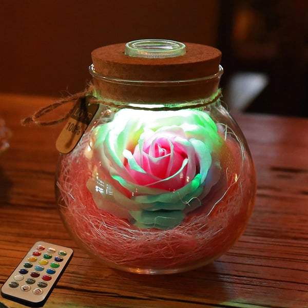 Bloom - LED Rose Bottle Lamp | Bowlift