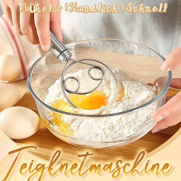 BowLift | Stainless Steel Dough Mixer | Effortless Manual Whisk | Non-Slip Handle | PowerMix