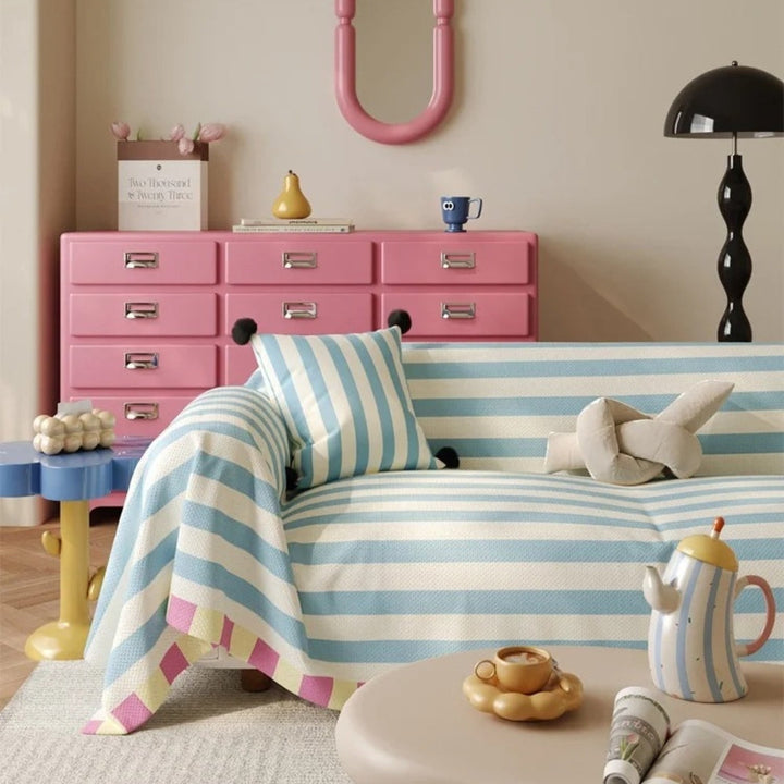 BowLift | Atelier Pastel Striped Sofa Cover