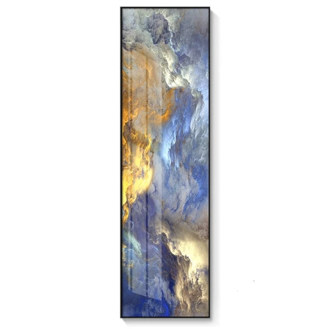 Auspicious Clouds Skyscape Wall Art Fine Art Canvas Prints Abstract Marble Modern Tall Vertical Skyscraper Format Pictures For Loft Home Office Wall Art Decor | Bowlift