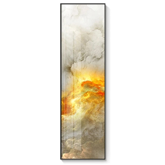 Auspicious Clouds Skyscape Wall Art Fine Art Canvas Prints Abstract Marble Modern Tall Vertical Skyscraper Format Pictures For Loft Home Office Wall Art Decor | Bowlift