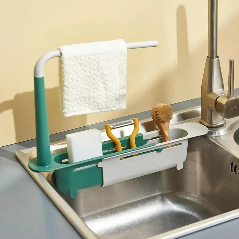 BowLift | Expandable dish rack with towel bar – Suitable for many sink sizes