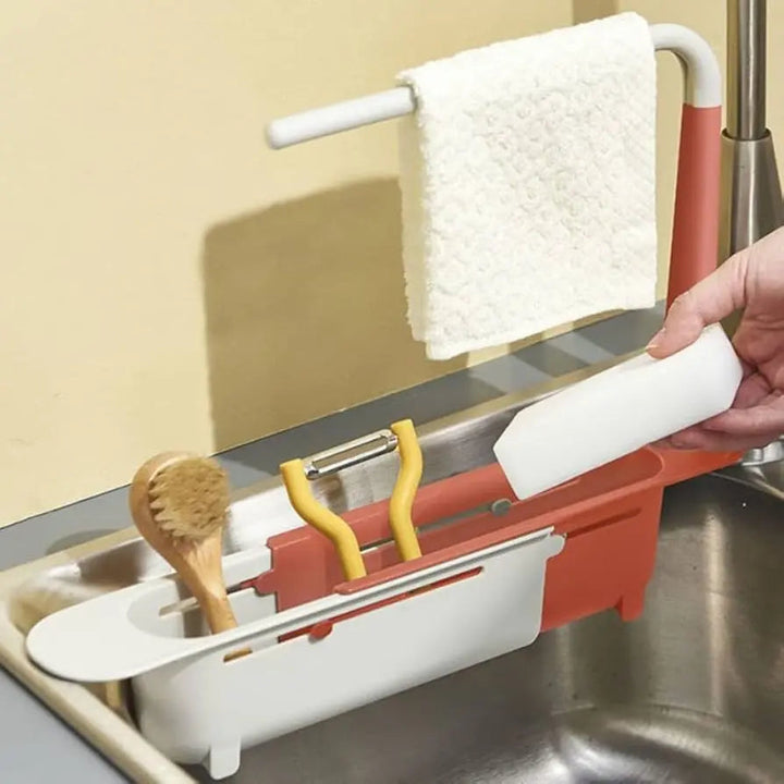 BowLift | Expandable dish rack with towel bar – Suitable for many sink sizes
