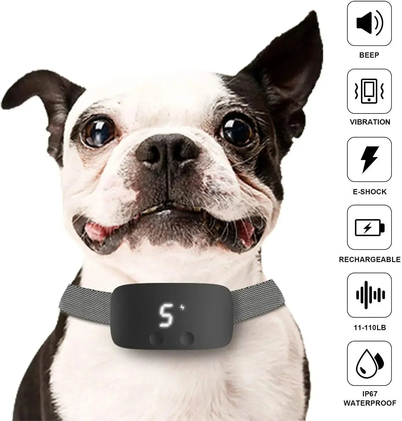 BowLift | Automatic No-Bark Dog Collar – Rechargeable Waterproof Anti-Barking Training Collar for All Breeds