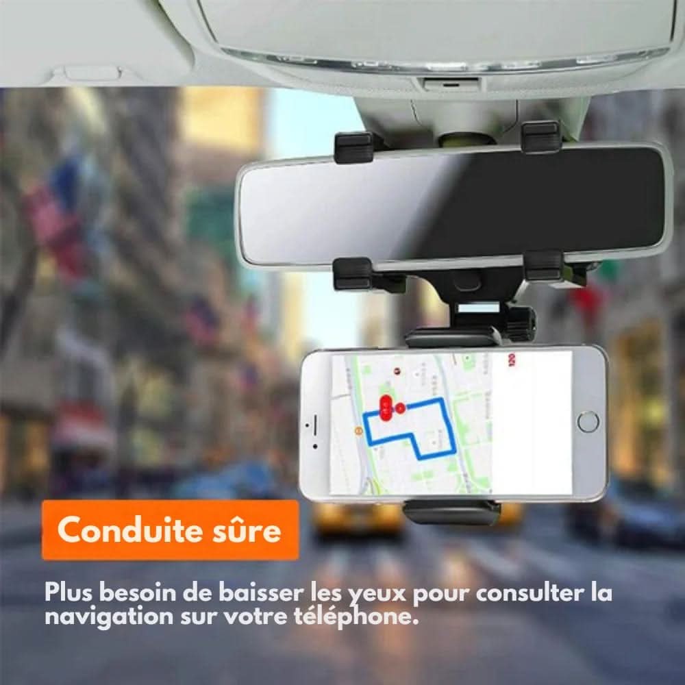 BowLift | Rear-view mirror mobile phone holder for safe driving