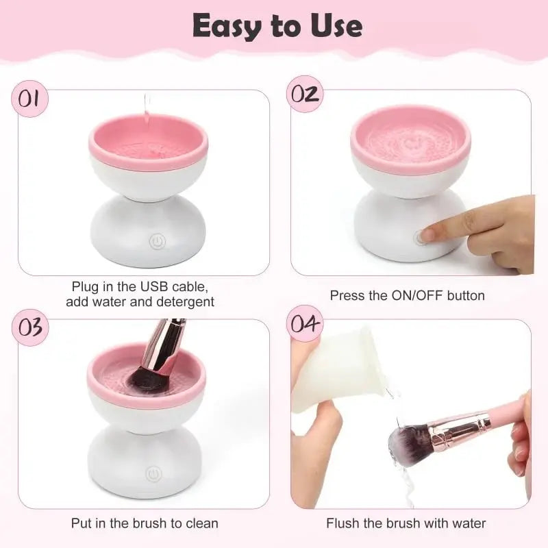 BowLift | Automatic Makeup Brush Cleaner — USB-powered Deep Cleaning Device