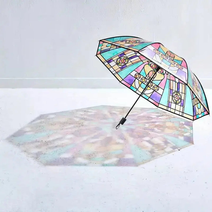BowLift | Automatic Umbrella – Vintage Design with Stained Glass and Wind PRedection