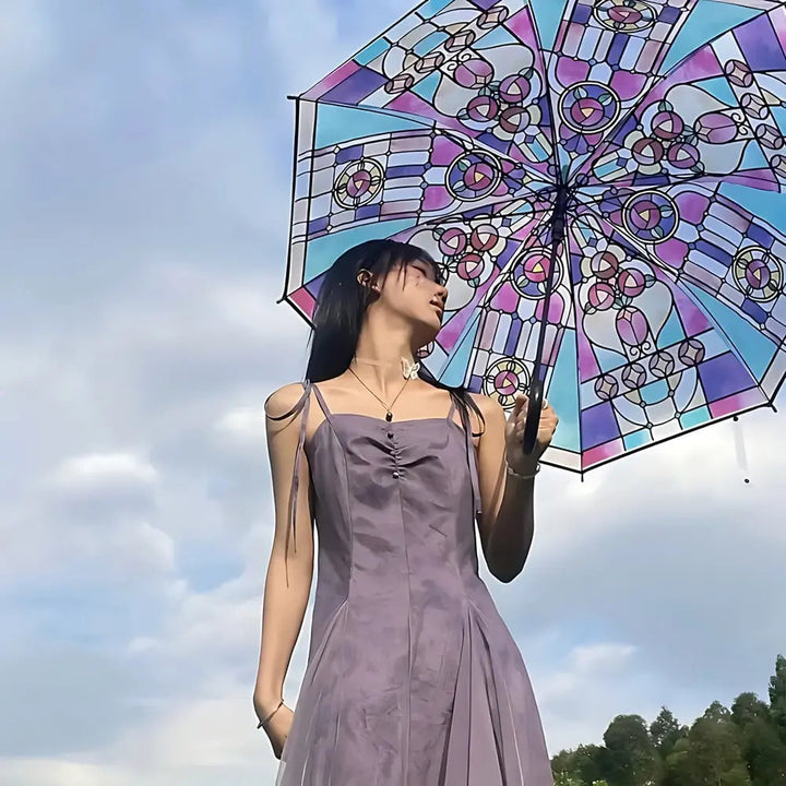 BowLift | Automatic Umbrella – Vintage Design with Stained Glass and Wind PRedection