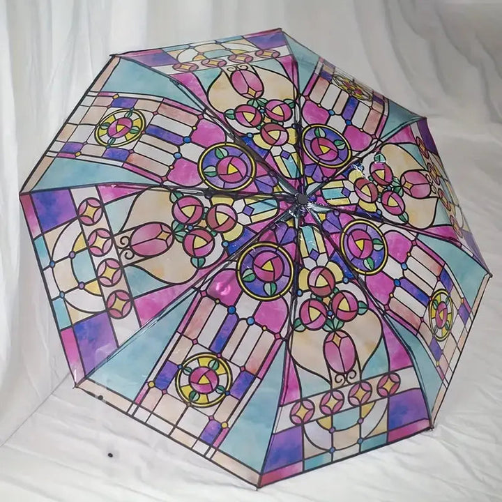BowLift | Automatic Umbrella – Vintage Design with Stained Glass and Wind PRedection