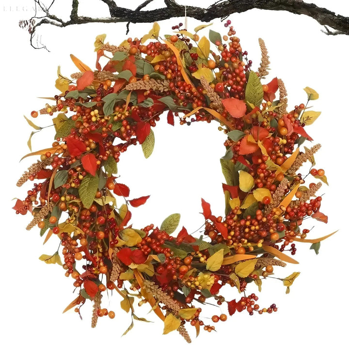 Autumn Rattan Door Wreath - AmberLeaf | Bowlift