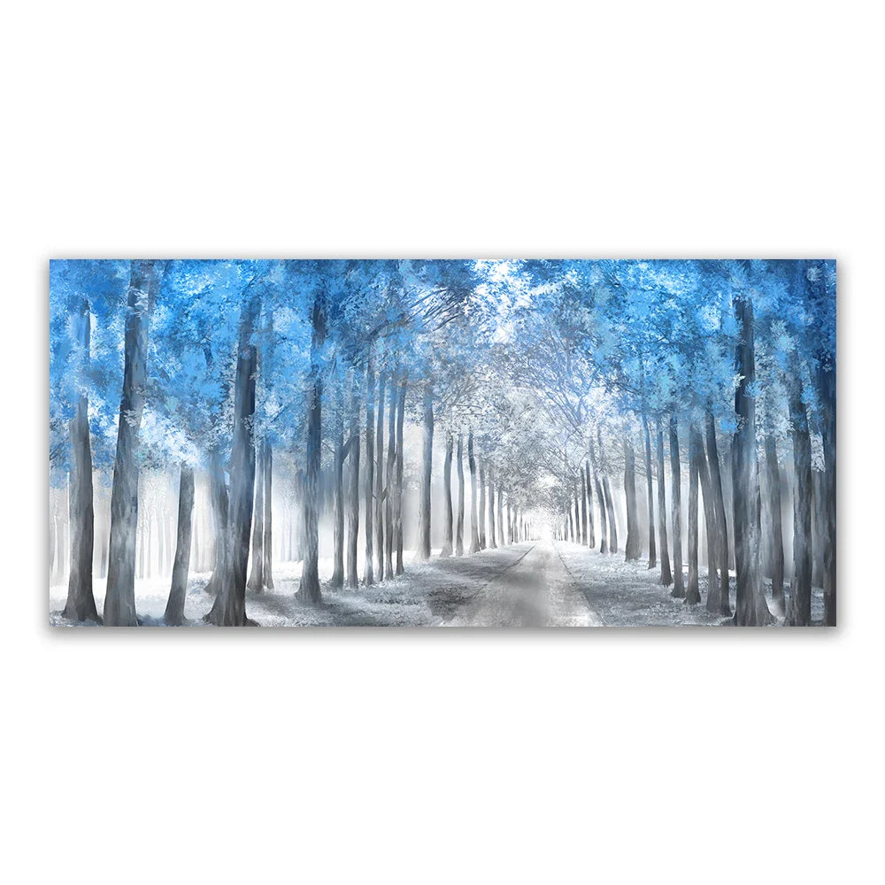 Autumn Sunshine Forest Wall Art Fine Art Canvas Print Natural Landscape Picture For Living Room Dining Room Scandinavian Home Decor | Bowlift