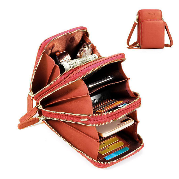 BowLift | Triple Secure Leather Phone Purse: Elegance Meets Practicality