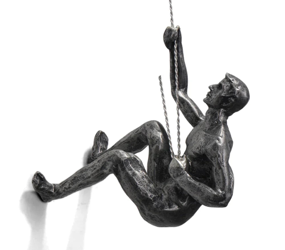 BowLift | Wall sculpture ClimbArtis | Symbol of strength & growth | Handcrafted from resin & iron wire