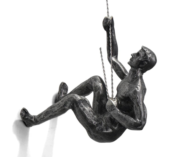 BowLift | Wall sculpture ClimbArtis | Symbol of strength & growth | Handcrafted from resin & iron wire