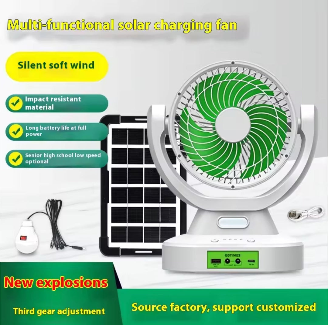 Solar Fan With Multifunction Light | Bowlift