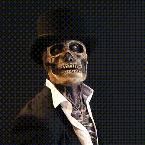 BowLift | Realistic skeleton mask with hat for ultimate Halloween costume
