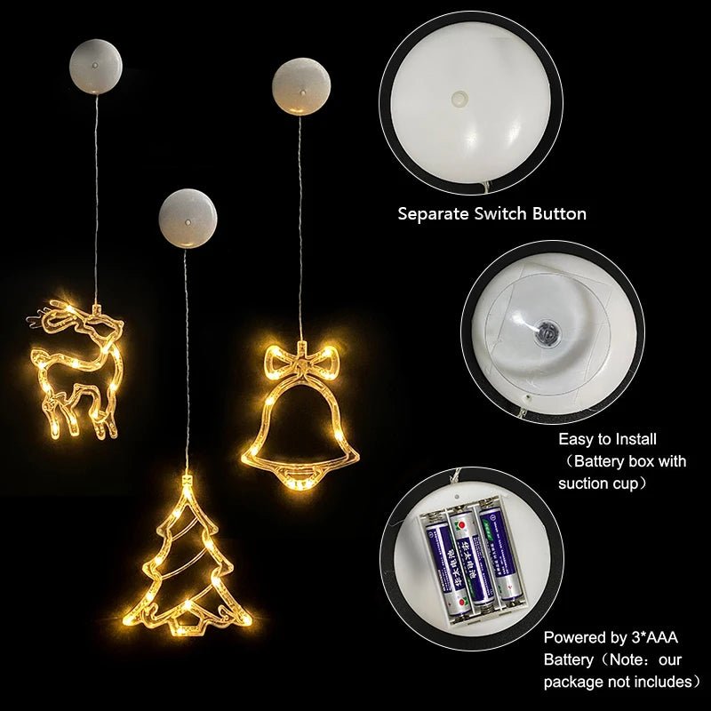 BowLift | LED Christmas lights with suction cups for glass and mirrors