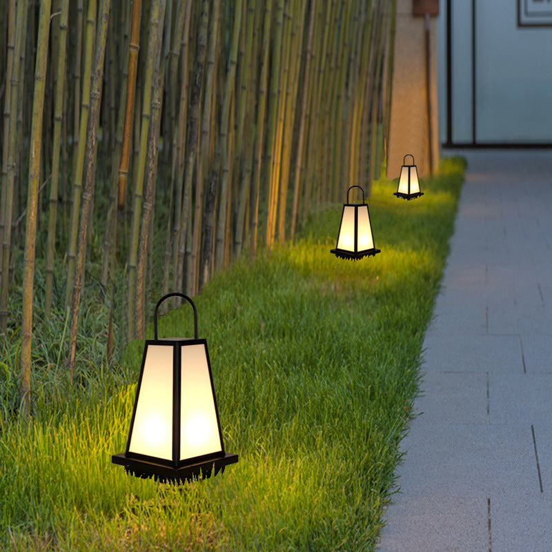 Contemporary Industrial Solar Iron Acrylic 1-Light Outdoor Post Light For Garden | Bowlift