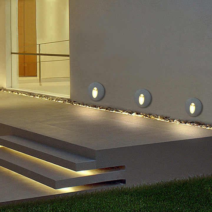 BowLift | Modern Art Deco Round Square Aluminum Waterproof LED Wall Light for Hallways