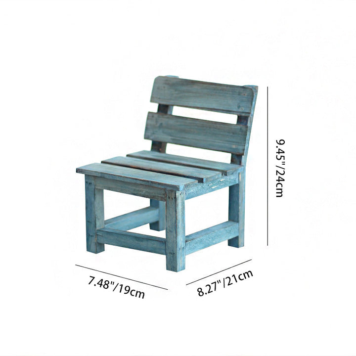 Modern Minimalist Rectangular Solid Wood Low Stool Backrest Decorative Cartoon Design For Garden | Bowlift