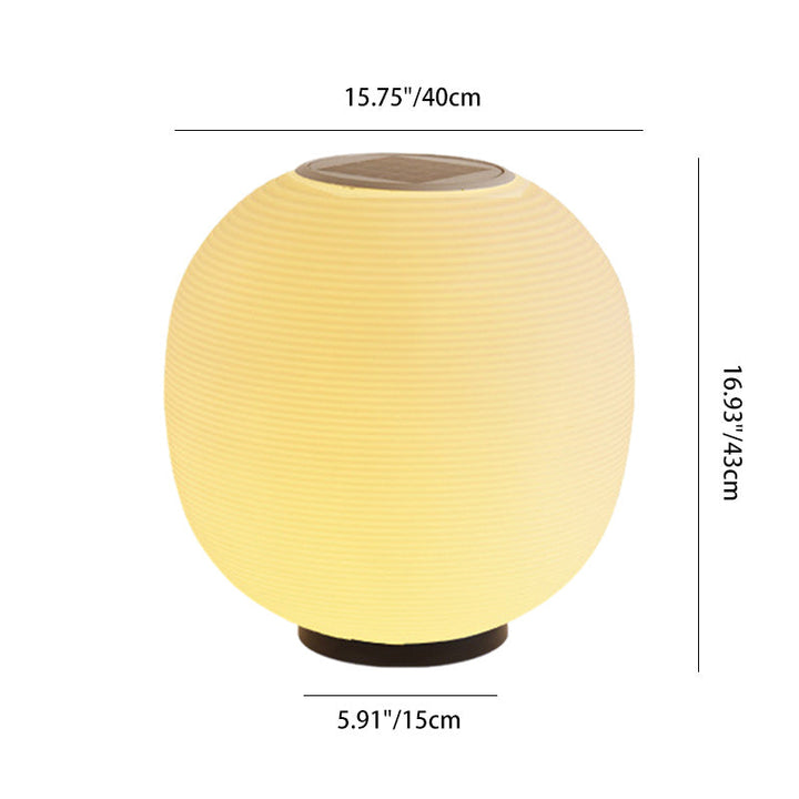 Modern Minimalist PE Oval LED Solar & Waterproof Outdoor Light For Garden & Patio | Bowlift