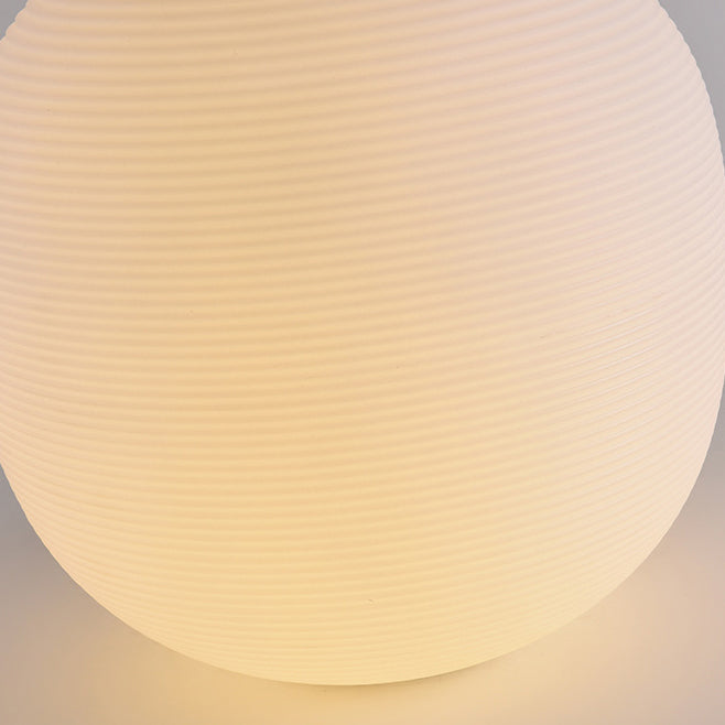 Modern Minimalist PE Oval LED Solar & Waterproof Outdoor Light For Garden & Patio | Bowlift