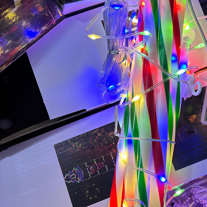 BowLift | Modern Art Deco PVC Cotton Ladder Shape Santa Claus Christmas Decoration LED String Light For Outdoor