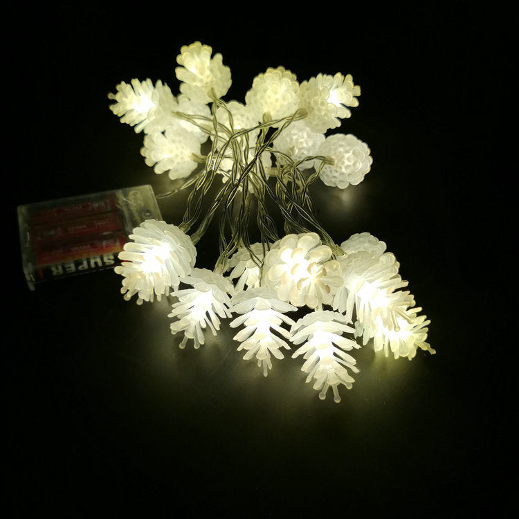 BowLift | Modern Art Deco Waterproof Solar Battery PVC Pinecone LED String Light For Garden & Outdoor Patio