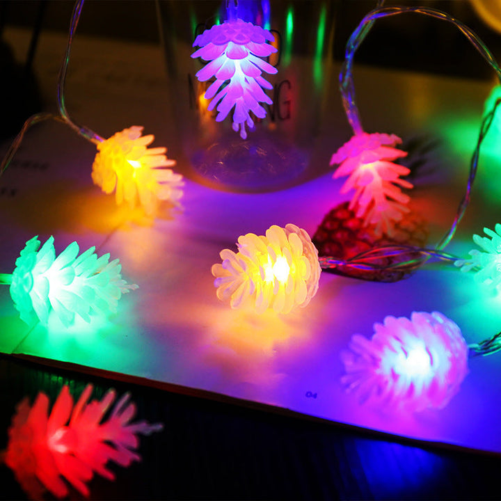BowLift | Modern Art Deco Waterproof Solar Battery PVC Pinecone LED String Light For Garden & Outdoor Patio