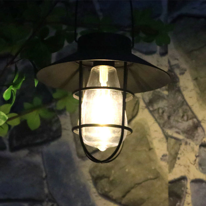 Modern Minimalist Solar Cylinder Hollow Out Iron Plastic LED Outdoor Light For Garden | Bowlift