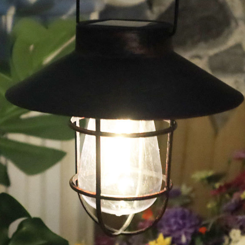 Modern Minimalist Solar Cylinder Hollow Out Iron Plastic LED Outdoor Light For Garden | Bowlift