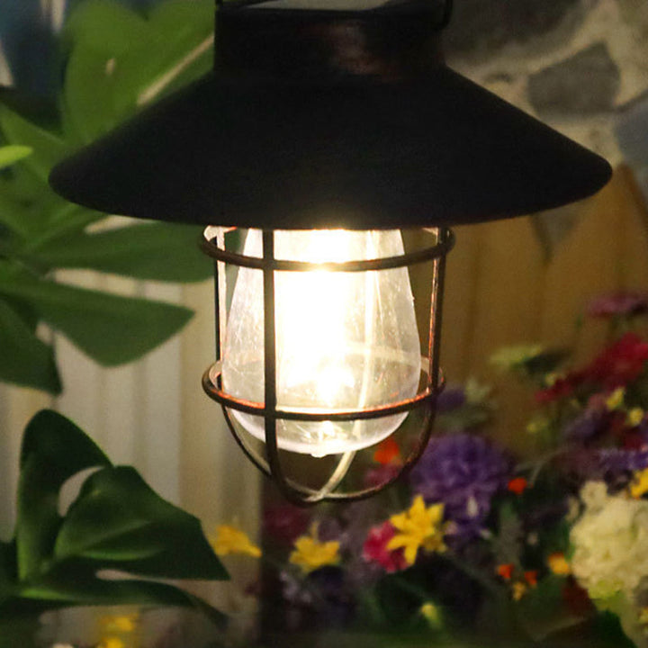Modern Minimalist Solar Cylinder Hollow Out Iron Plastic LED Outdoor Light For Garden | Bowlift