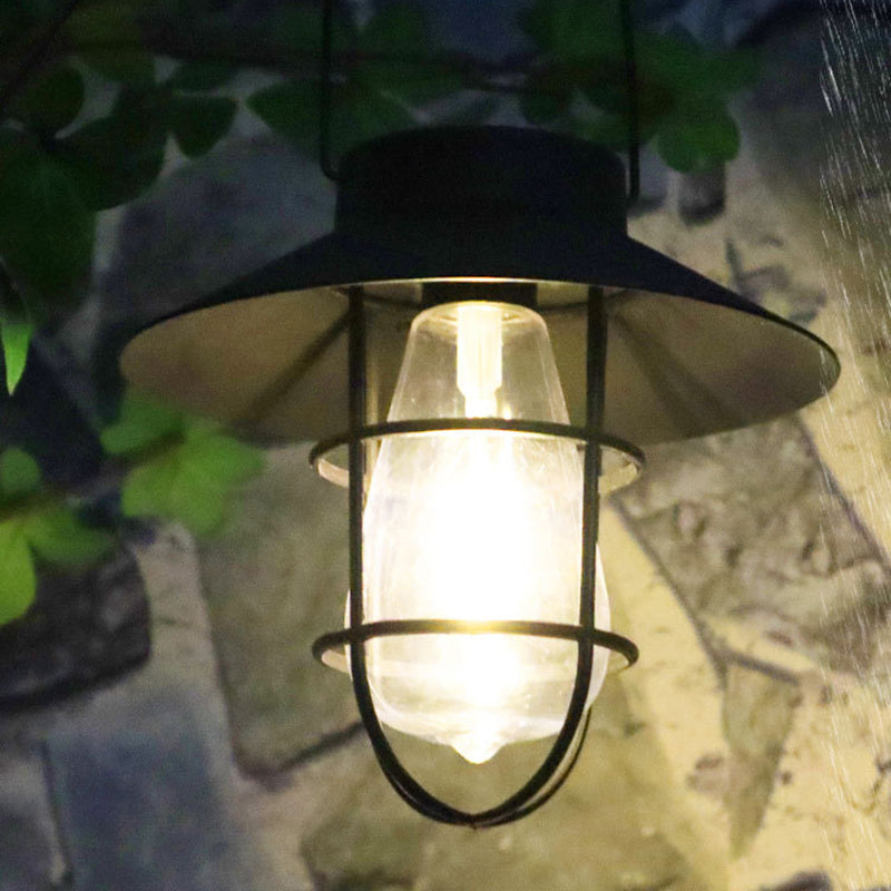 Modern Minimalist Solar Cylinder Hollow Out Iron Plastic LED Outdoor Light For Garden | Bowlift